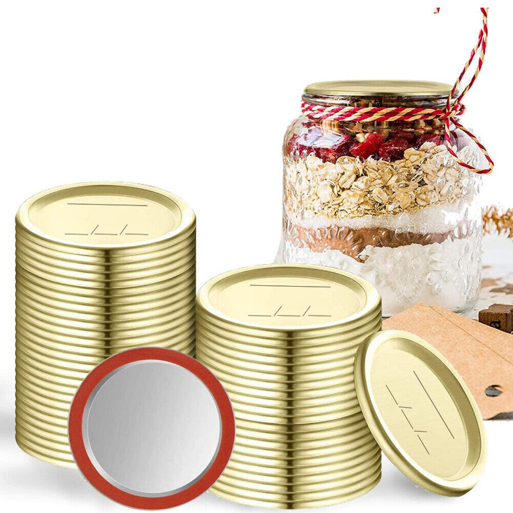 US 50-100 Wide Mouth Canning Lids Mason Ball Kerr Jar Leak Proof Metal Seal Caps