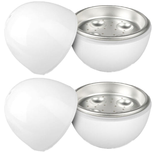 US 2-4Pc Wireless Microwave Hardboiled Egg Maker Shell Steamer Kitchen Cook Tool