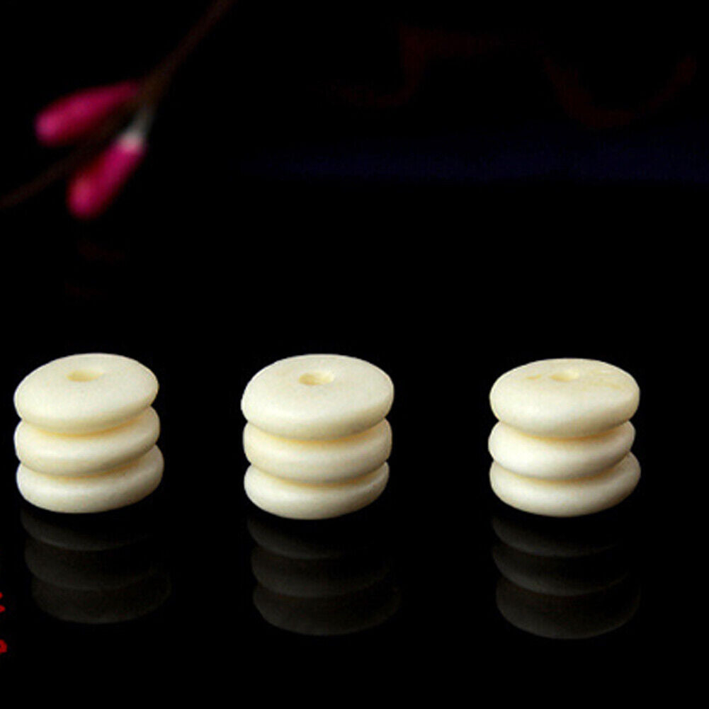 US 100 Pack BoneBeads White/Off White Ox Flat Disc Rondelle Beads 3*8mm