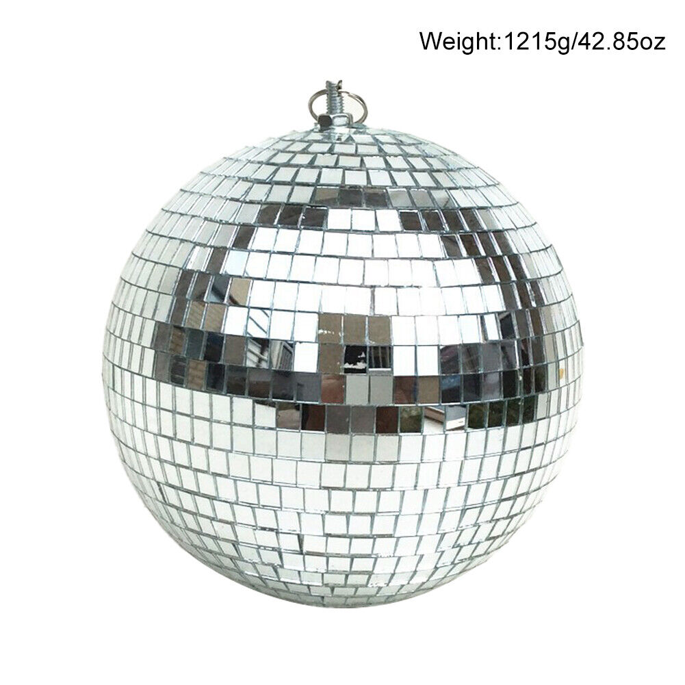 US 12" Mirror Glass Disco Ball Large Home Party Club DJ Dance Stage Lighting