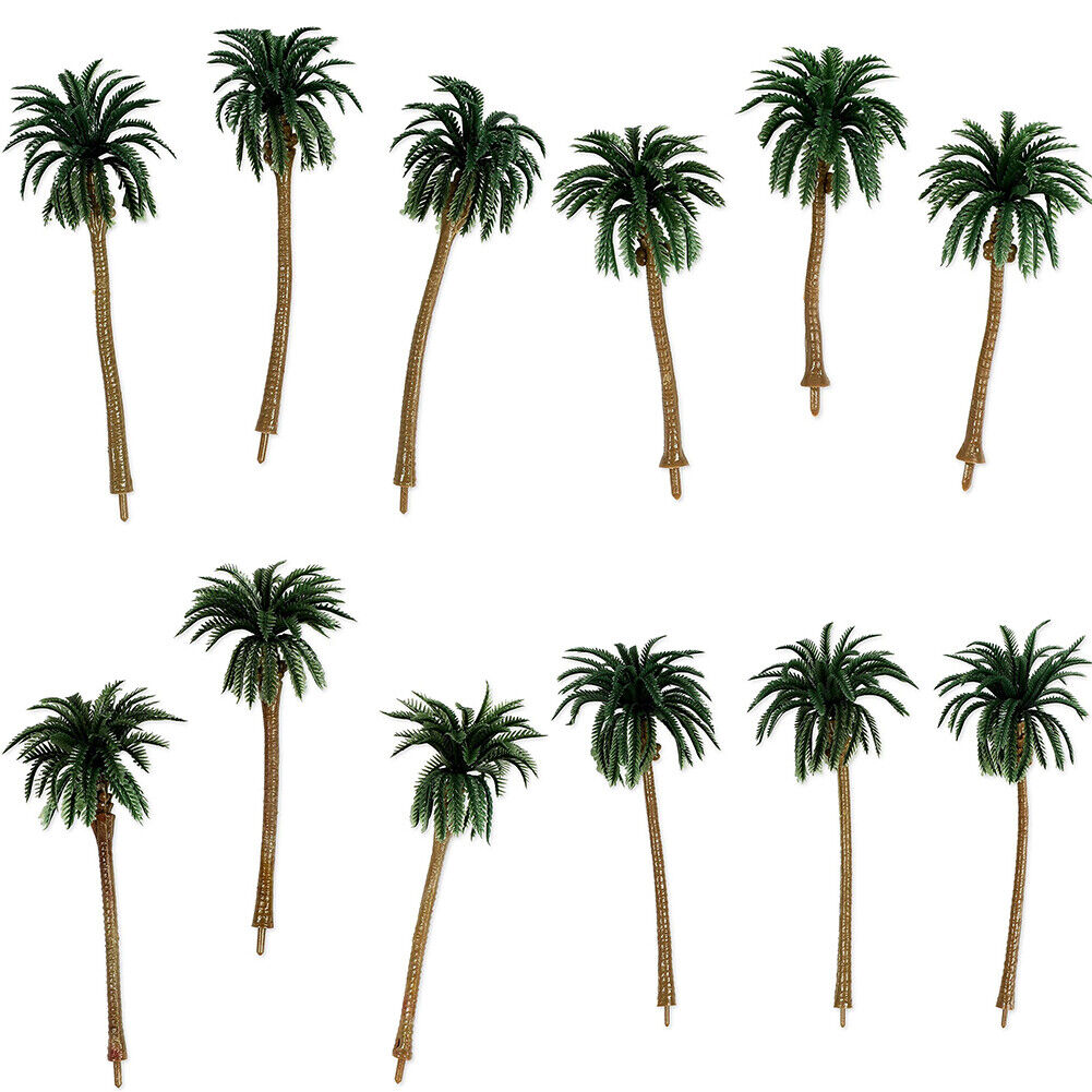 US 20-40 Pc Miniature Model Palm Trees for Dioramas, DIY Crafts 5 Sizes