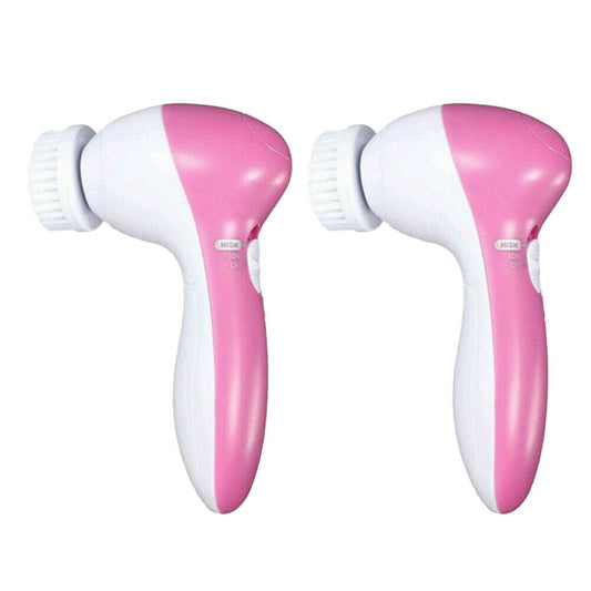 US 2-4 Pack 5-in-1 Electronic Face Facial Deep Clean Brush Exfoliate Spa Massage