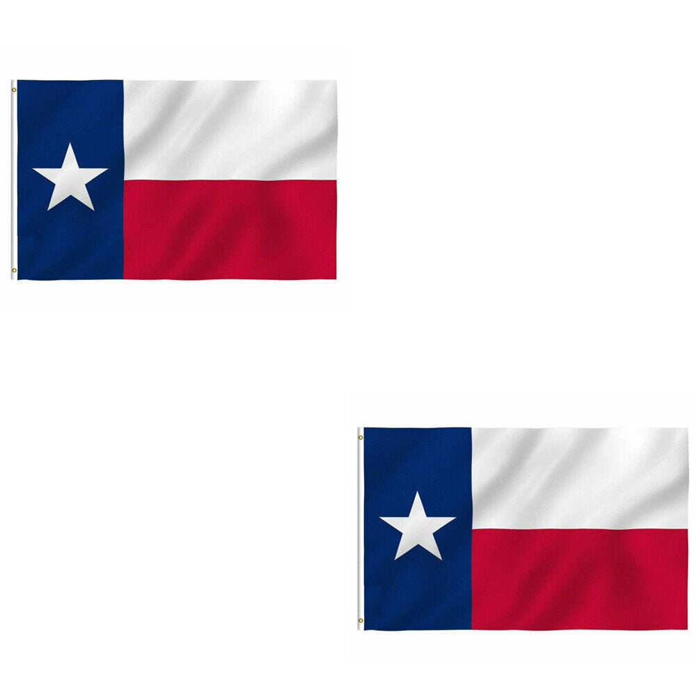 US 2-4 Pcs Texas State Flag 3x5 Feet TX Lone Star Flag Premium Print Quality UV