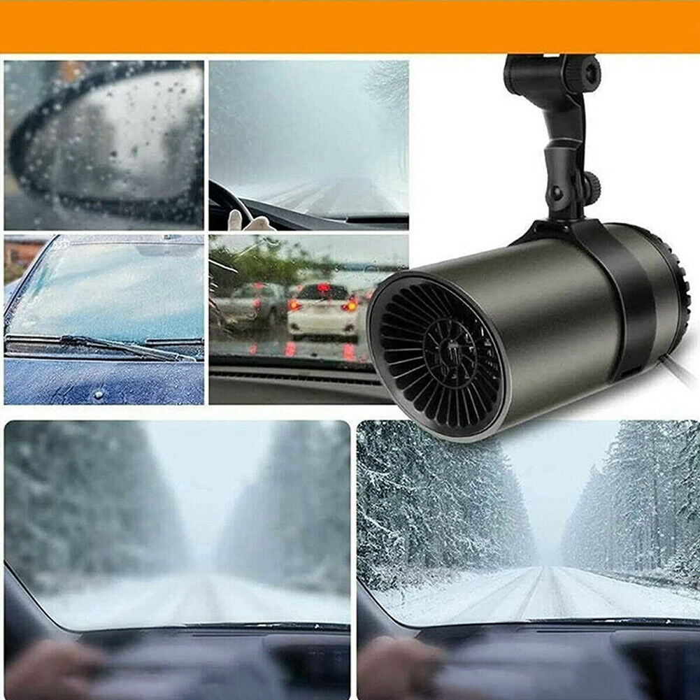 US 1-2 Pcs 12v Auto Heater Car Warm Cup Shape Fast Defroster Windshield Defogger