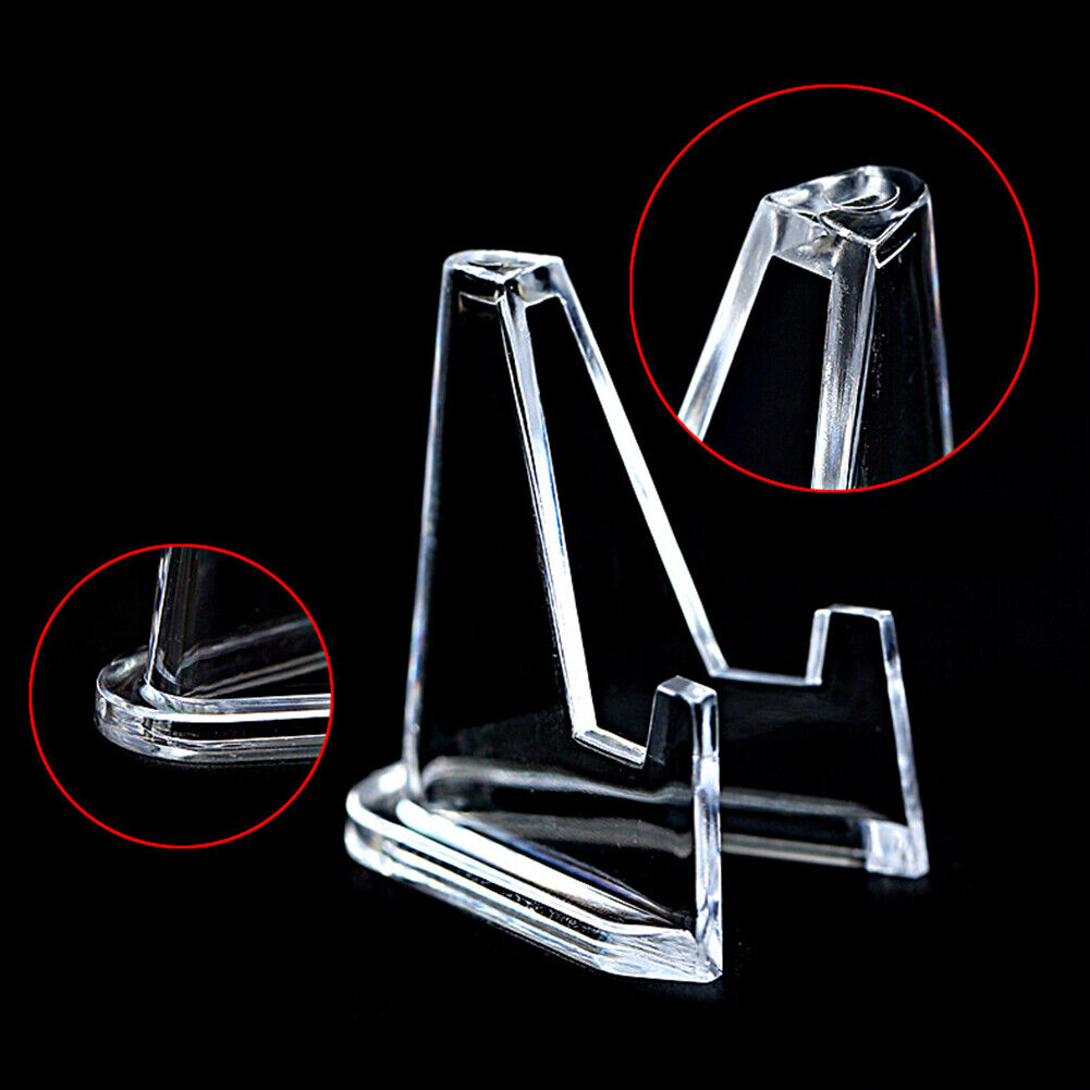 US 20-40 Pack STANDS EASEL for Coin Small Knives Challenge Holders CLEAR ACRYLIC