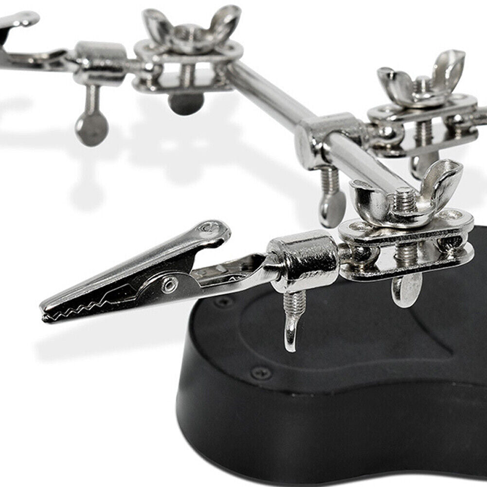 US 1-2 Pc Helping Hand Magnifier Work Station Soldering Solder Iron Stand Holder