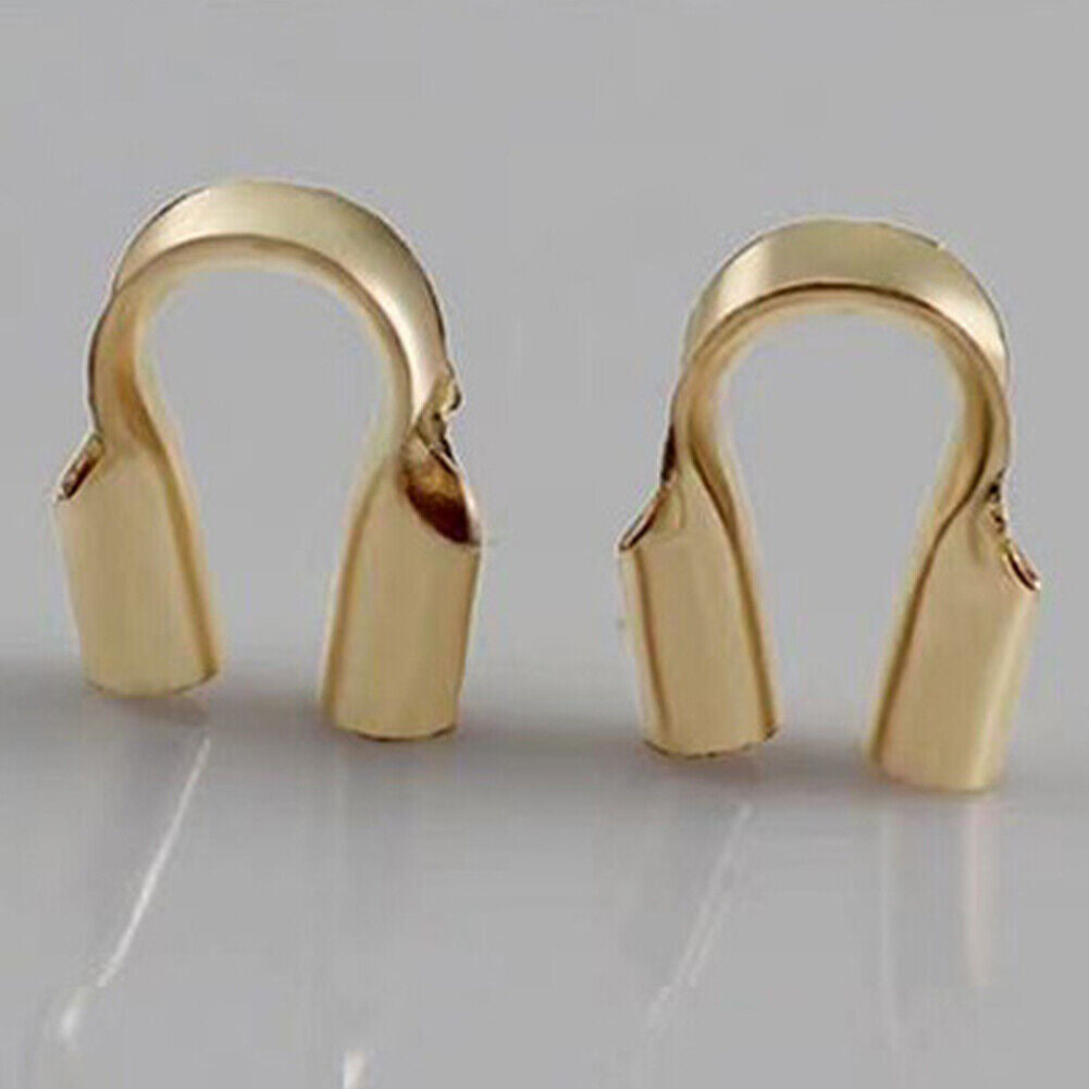 US 100 Pcs Adabele Tarnish Resistant Gold Wire Guard Thread Protector Loop