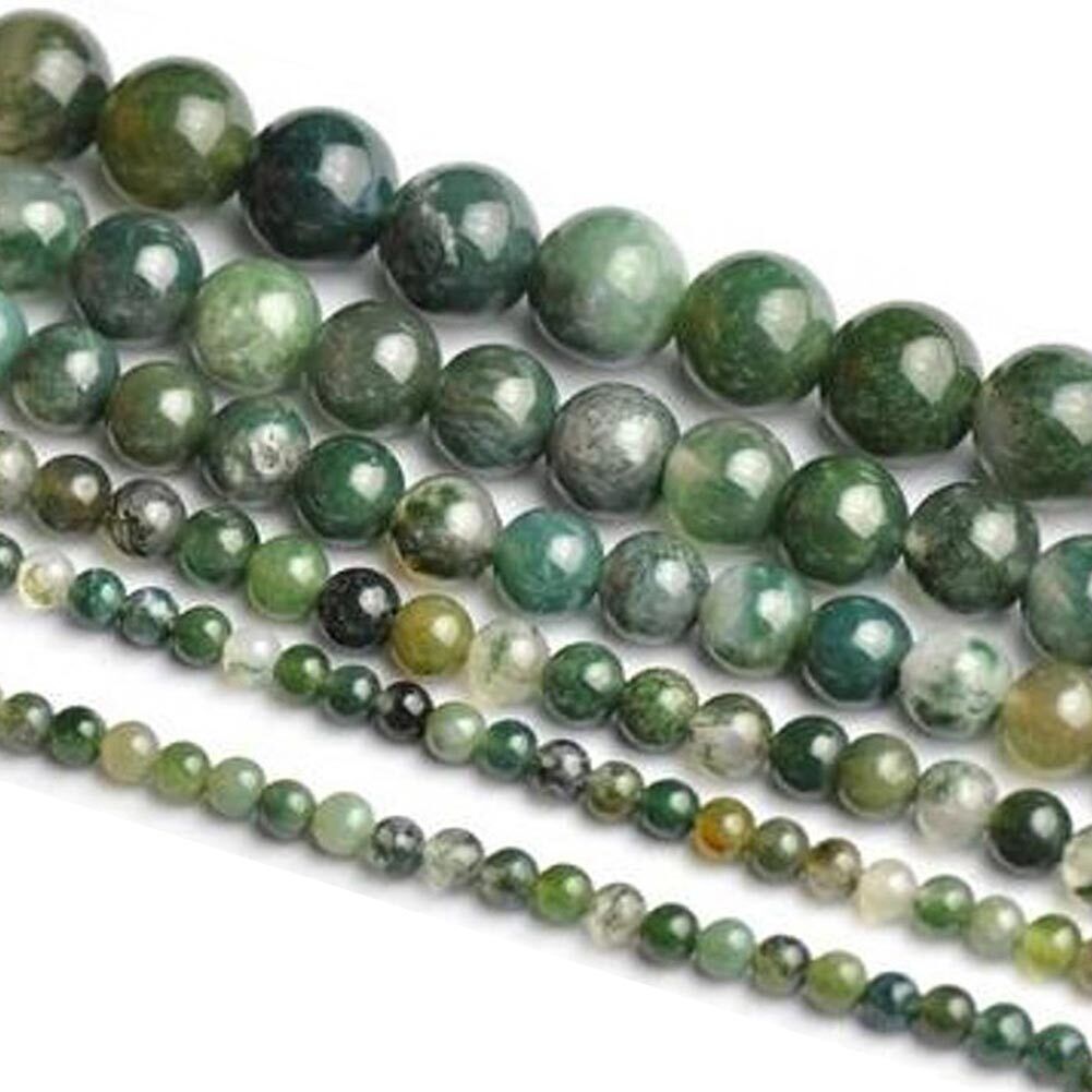 US 6/8/10mm Natural Stone Rhyolite Jasper Beads Round Spacer Beads Jewelry DIY