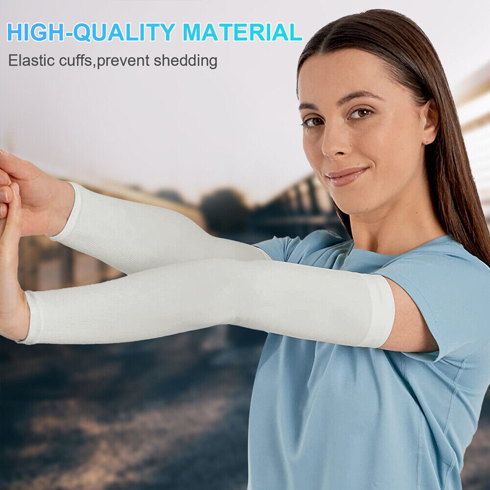 US 5~10Pairs Compression Cooling UV Protection Sun Sleeves Long Arm Cover Warmer