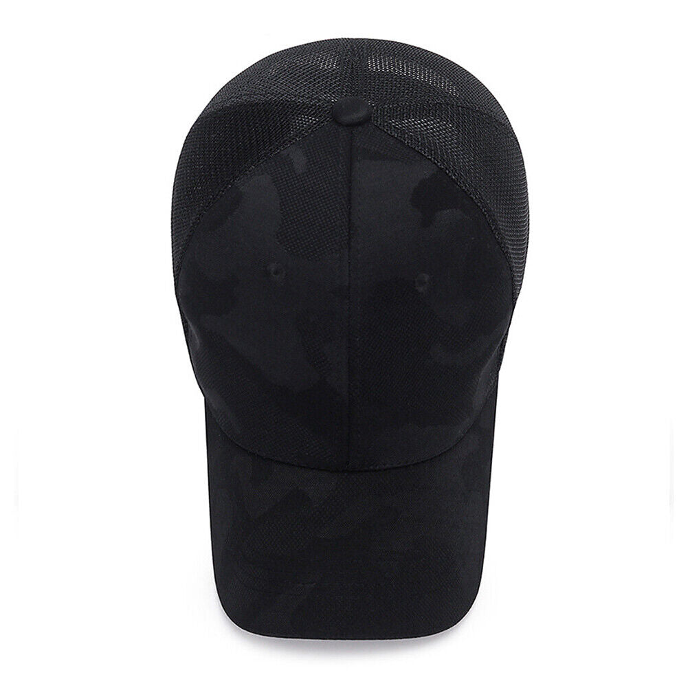 US 1~2Pcs Baseball Cap Mesh Snap Back Classic Trucker Camouflage Hat All Seasons