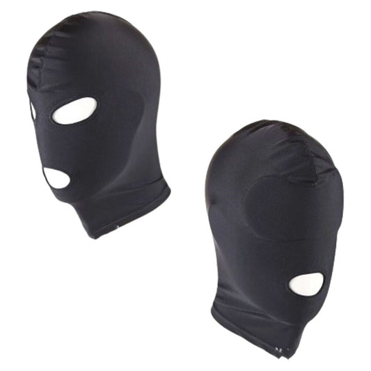 US 2-4 Pack Black Full Hood Face Head Cover Role Play Unisex Mask Slave Costume