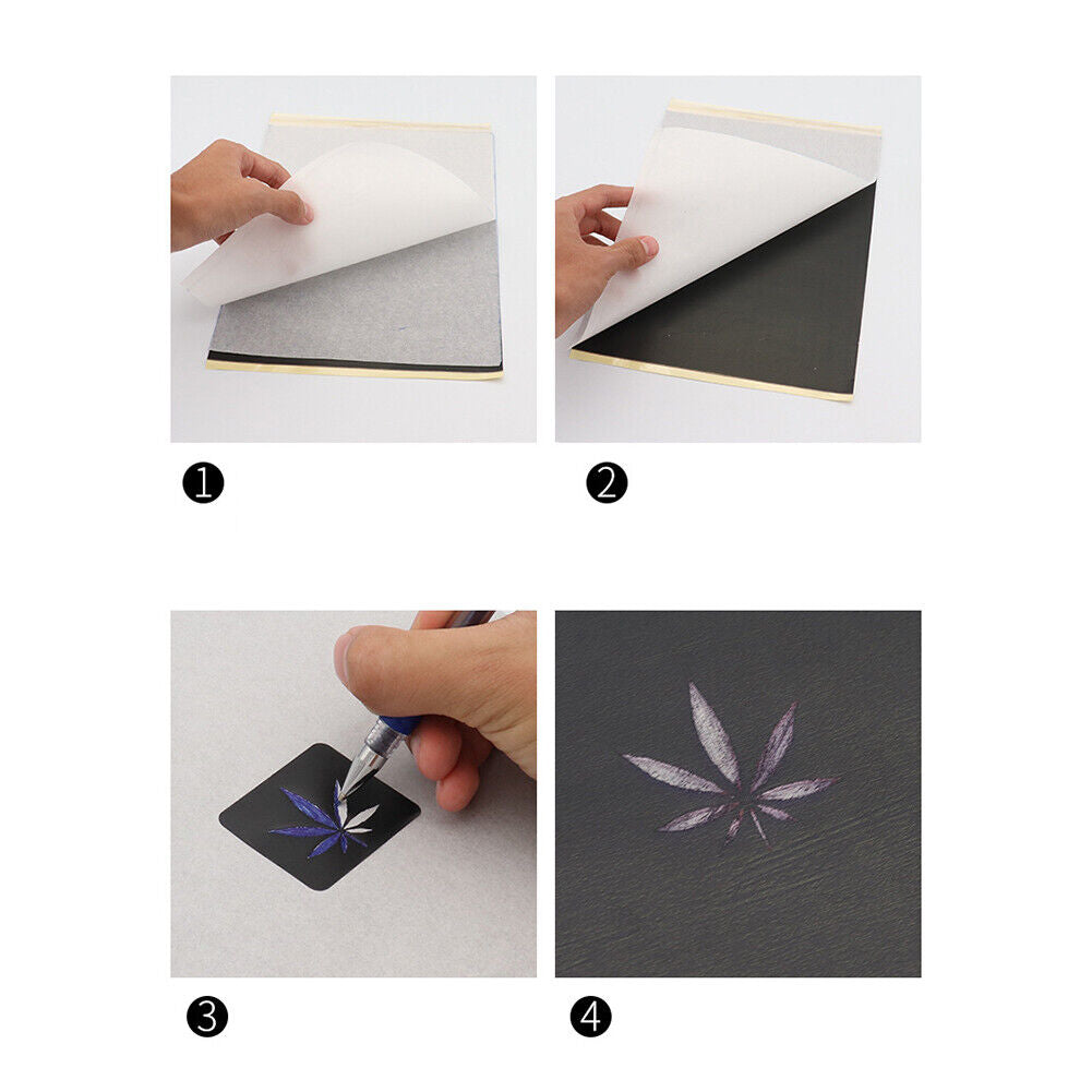 US 30-60 Sheet Tattoo Transfer Paper Stencil Thermal Tracing Hectograph DIY