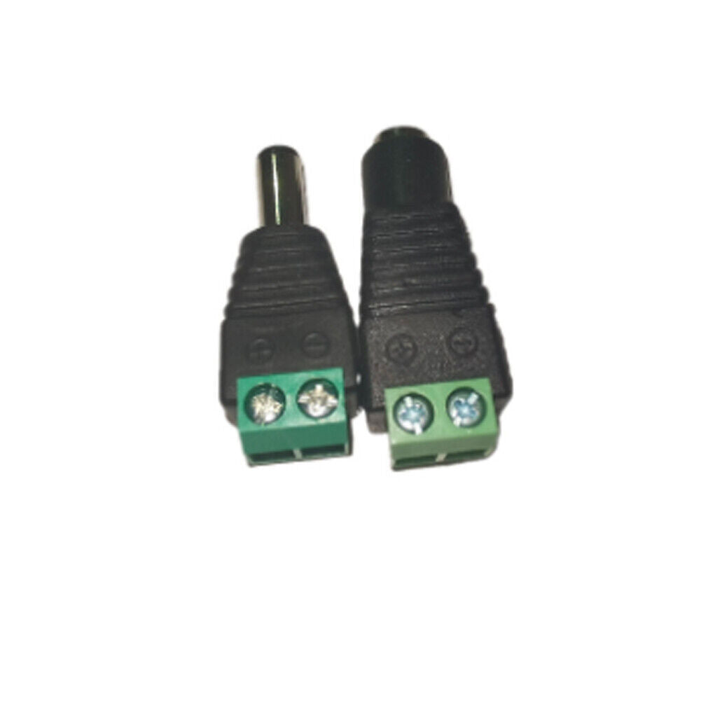 US 20-40 Pairs Female Male 12V DC Power Connector 5.5x 2.1mm Socket Jack Plug
