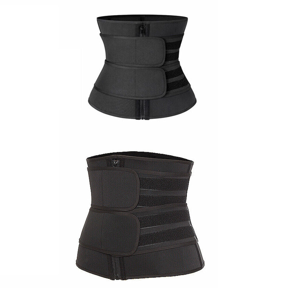 US 2 Pack Waist Trainer Body Training Shaper Sweat Tummy Control Secure Girdle