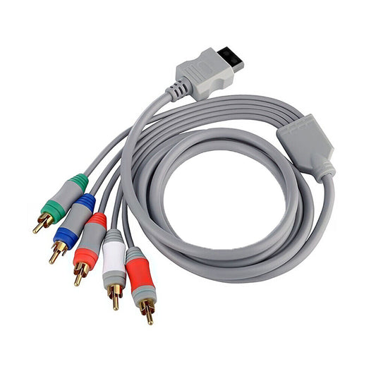 US1-2PcAV Component Cable Wii/Wii U RCA Audio Video High Definition HD Cord5.9Ft
