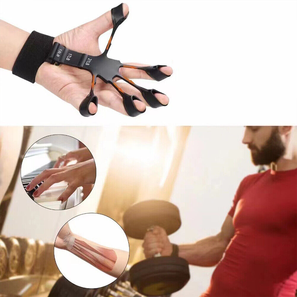 US 1-2 Pcs Hand Grip Strengthener Exerciser Forearm Resistant Level Grip Trainer