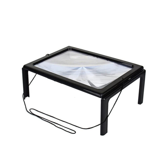 US 1-2 Pcs Magnifier LED Lighted Illuminated Foldable Desktop Portable For Elder