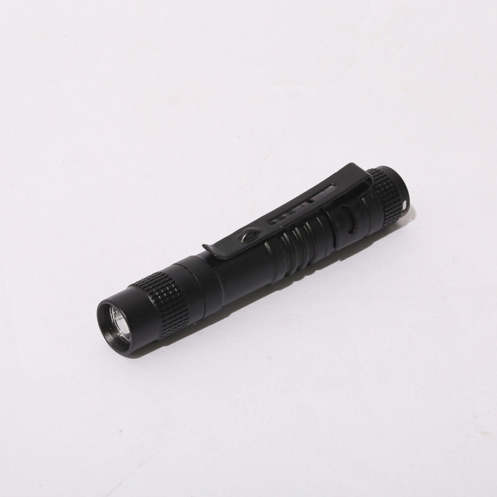 US 1-2 Pack Mini LED Flashlight Pocket Pen Ultra Bright Handheld for Camping