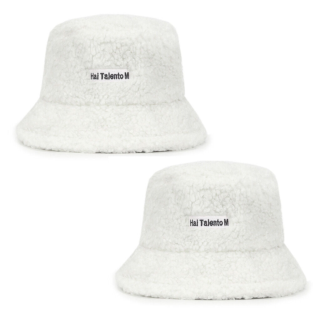 US Women Fashion Winter Bucket Hat Vintage Cloche Hats Wool Warmer Fisherman Cap