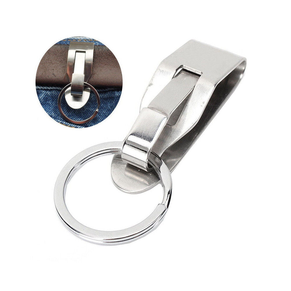 US 1-2 Pack Titanium Carabiner Key Chain Ring Belt Quick Release Detachable Clip