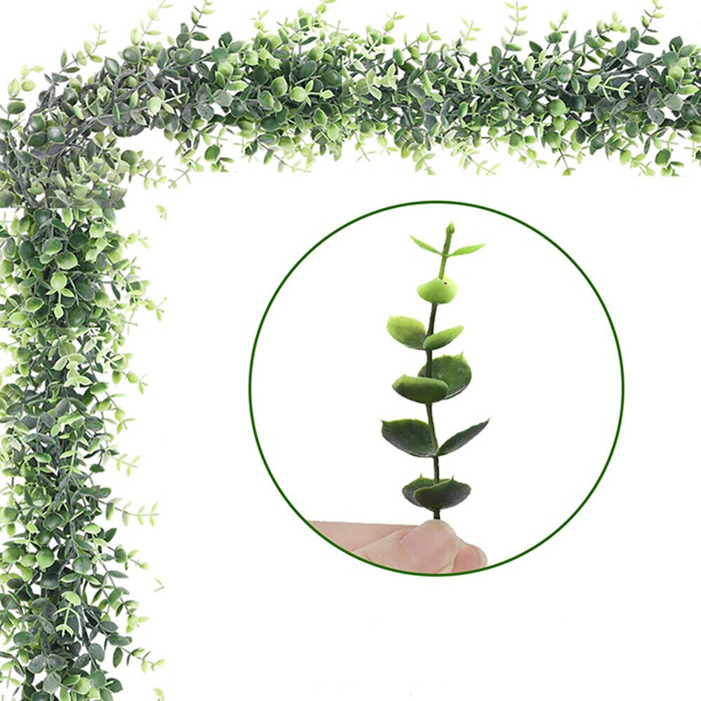 US 2-4 Pack 30 Feet Artificial Ivy Leaf Plants Faux Greenery Garland Plants Vine