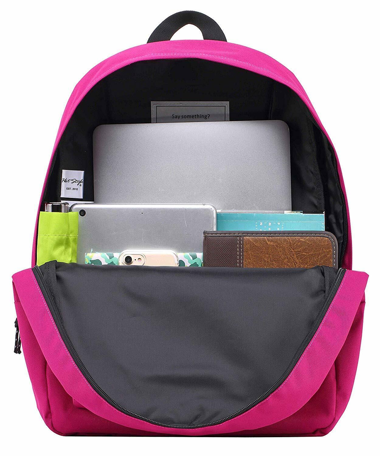 SIMPLAY Classic School Backpack Bookbag, 17"x12.5"x5",Assorted Colors and Prints