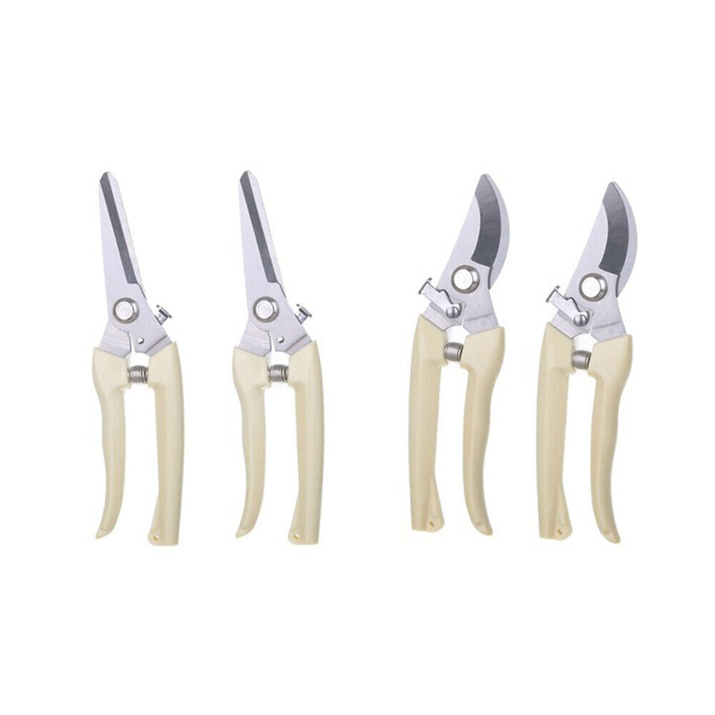US 1-2 Set of 2 Pcs Garden Pruning Shears Bypass Pruner Straight Blade Scissors