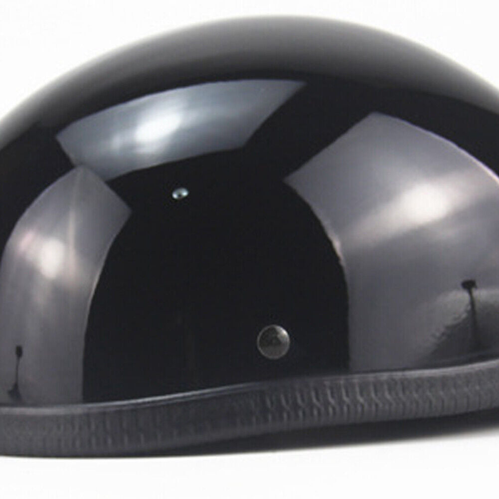 US German Novelty Shiny Black Motorcycle Half Helmet Cruiser Biker S,M,L,XL,XXL