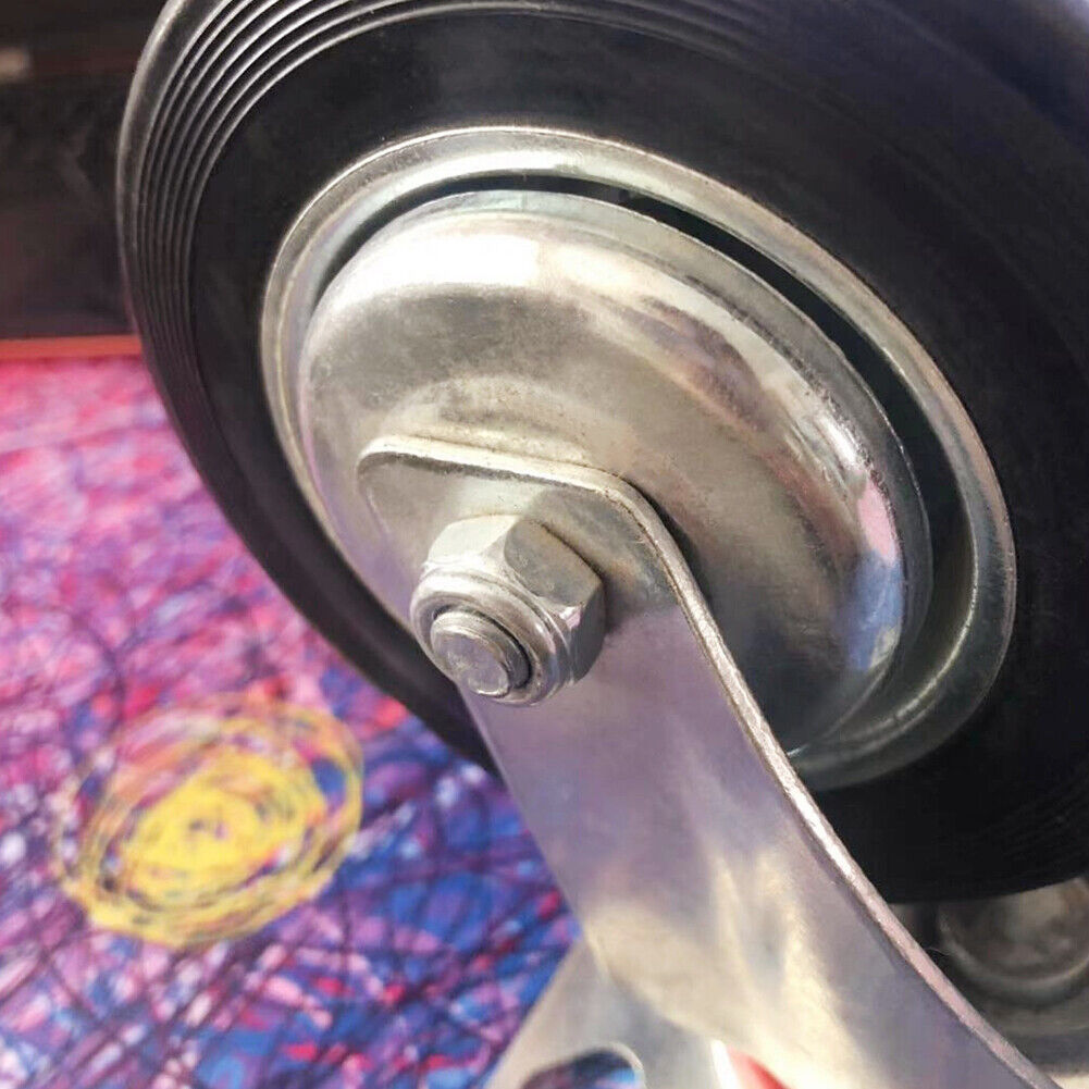 US 8 Pack 3" Swivel Caster Wheels Rubber Base Top Plate & Bearing Heavy Duty