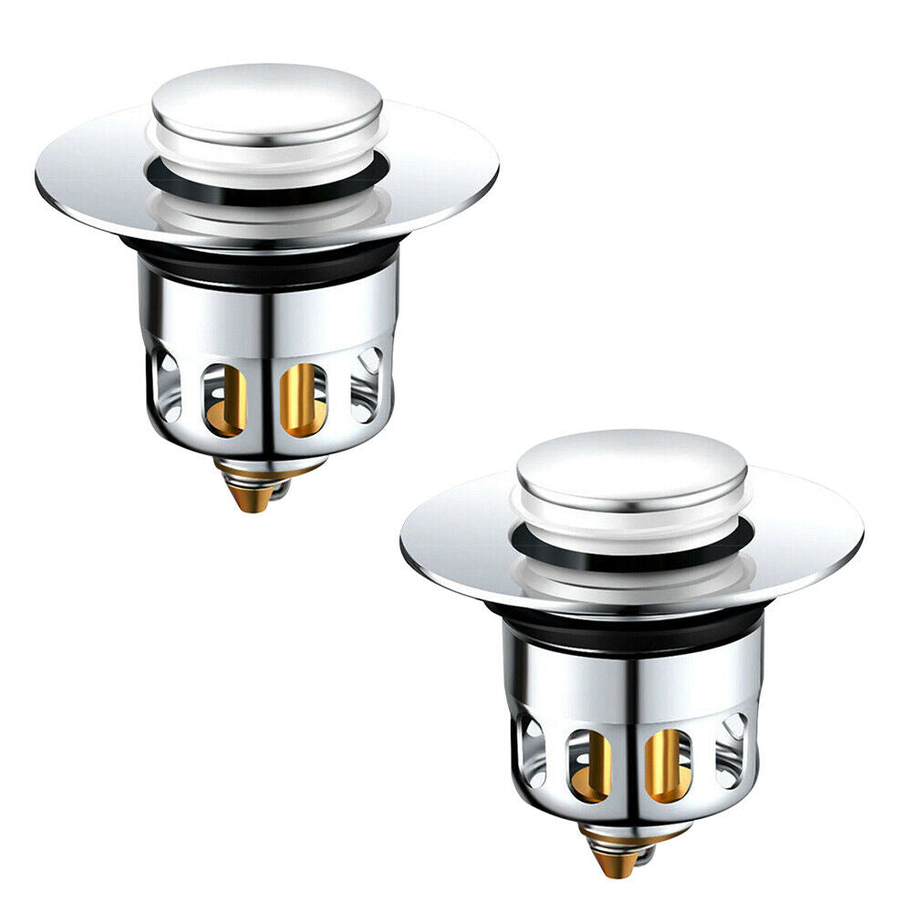 US 2~4 Pcs Stopper Anti-Clog Sink Strainer Universal Bathroom Pop Up Bounce Core