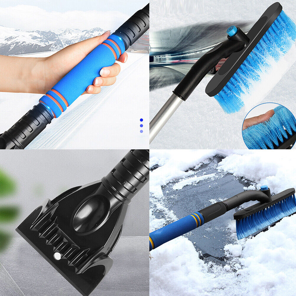 US 2 Pack Extendable Car Ice Scraper Snow Brush Windshield Window Cleaning Kit