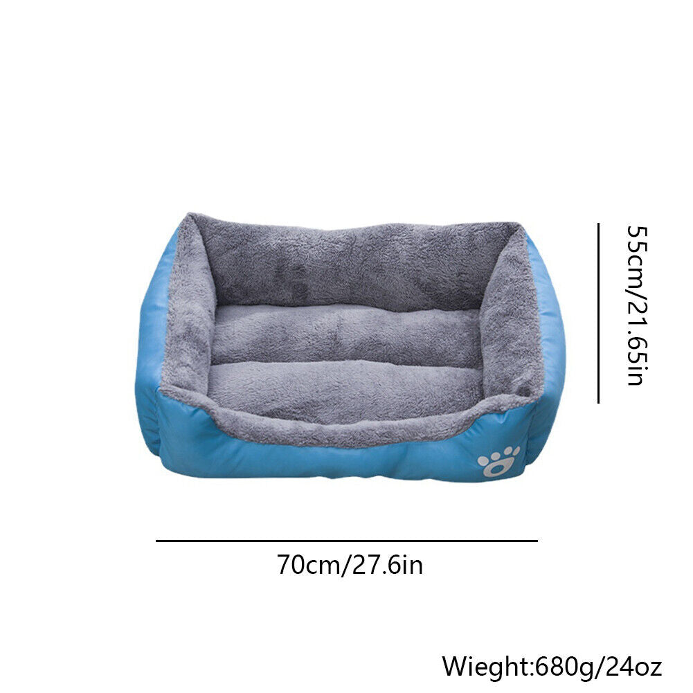 US Washable Pet Dog Cat Bed Puppy Cushion House Pet Soft Warm Kennel Mat Blanke