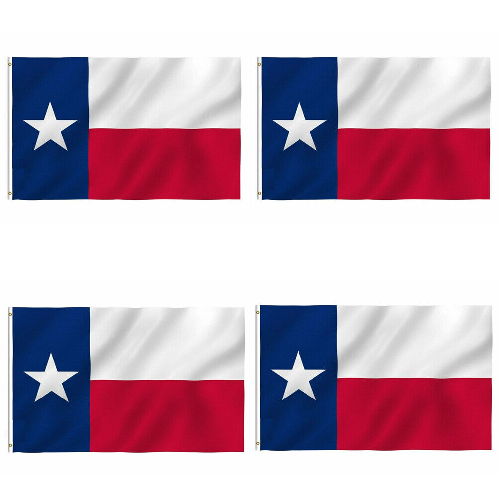 US 2-4 Pcs Texas State Flag 3x5 Feet TX Lone Star Flag Premium Print Quality UV