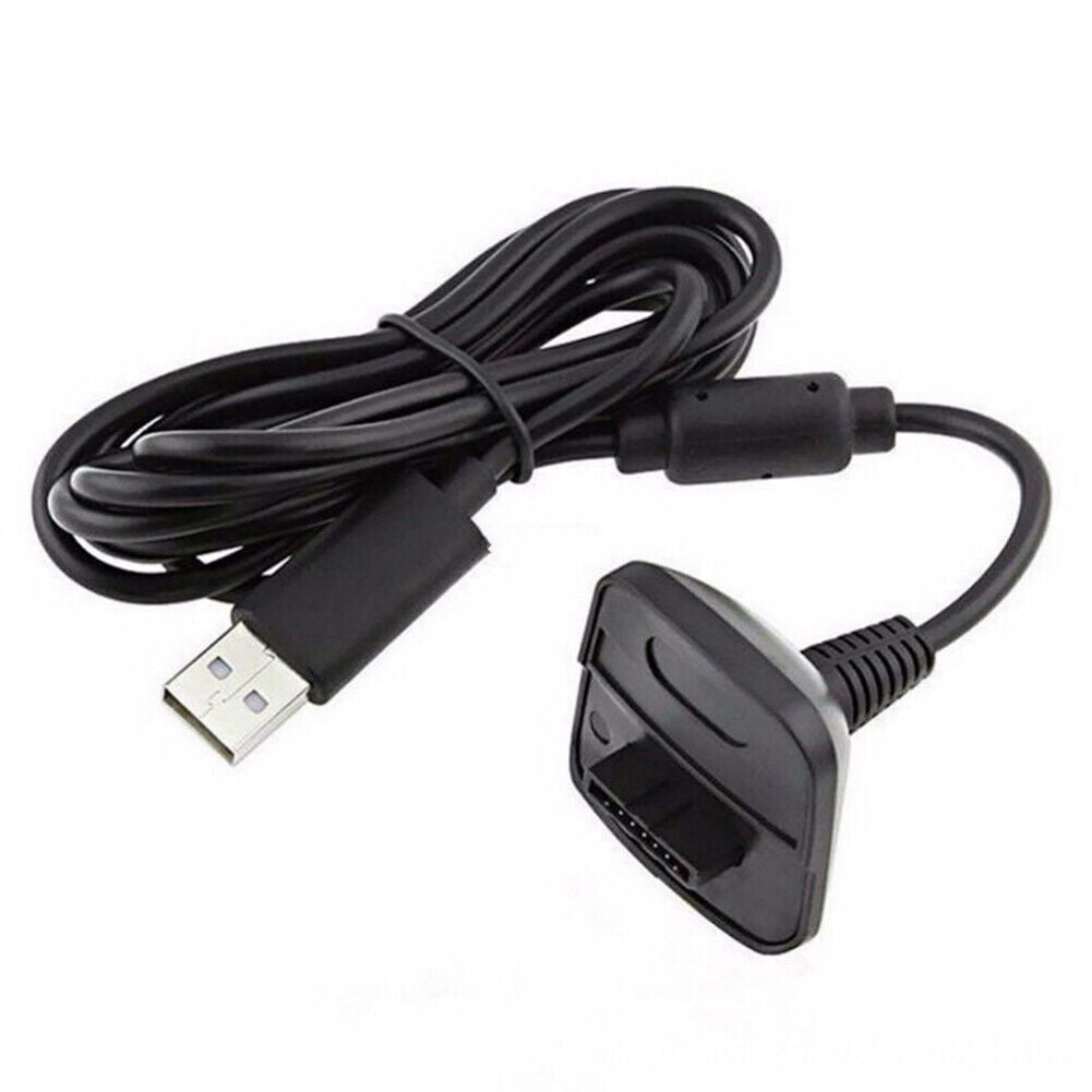 US 2-4 Pack Black USB Charger Charge Cable Cord for Xbox 360 Wireless Controller
