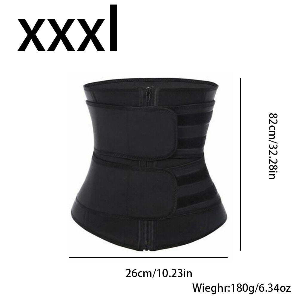 US 2 Pack Waist Trainer Body Training Shaper Sweat Tummy Control Secure Girdle