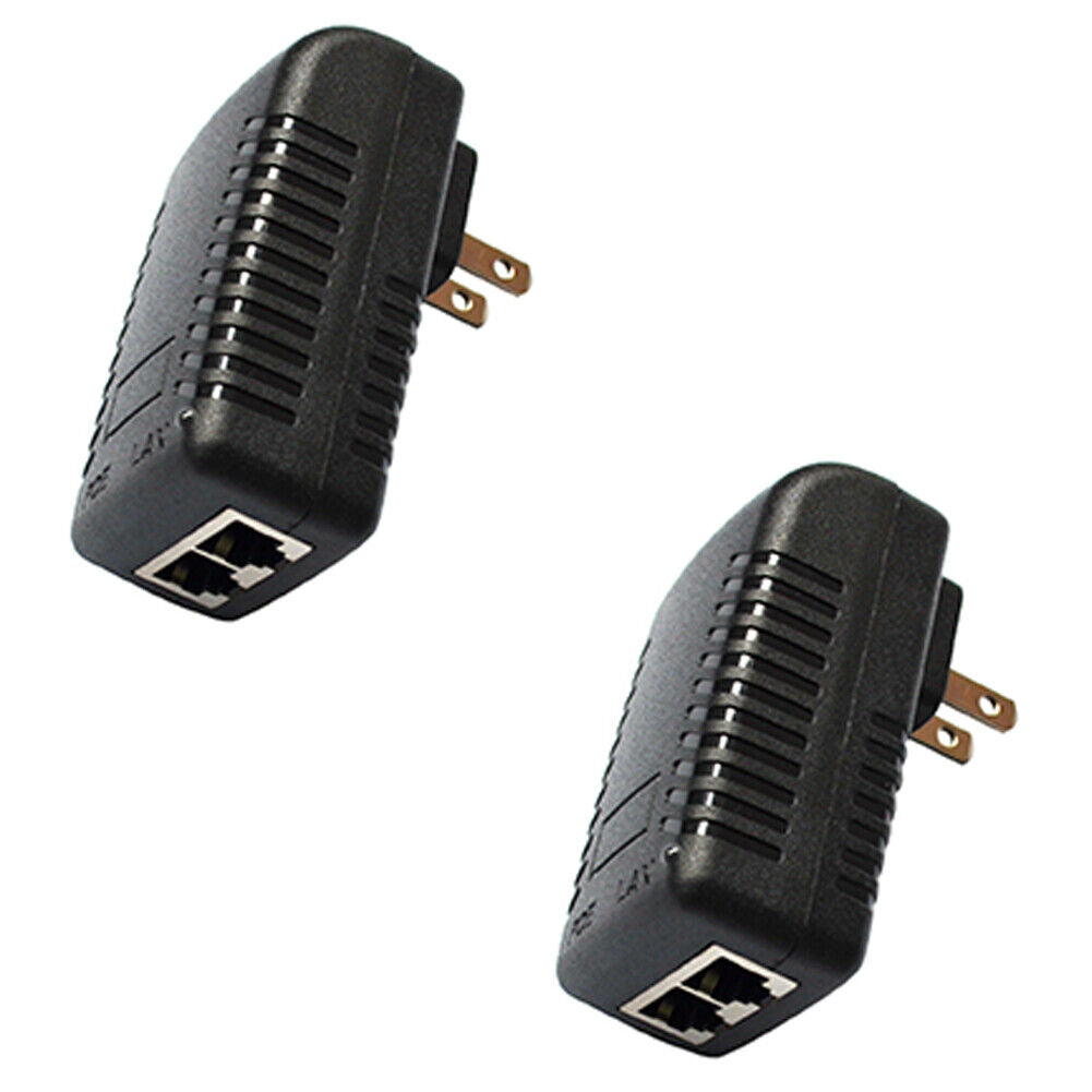 US 2-4 Pack 48V 0.5A 24W PoE Injector Power Over Ethernet Adapter 802.3af IP AP