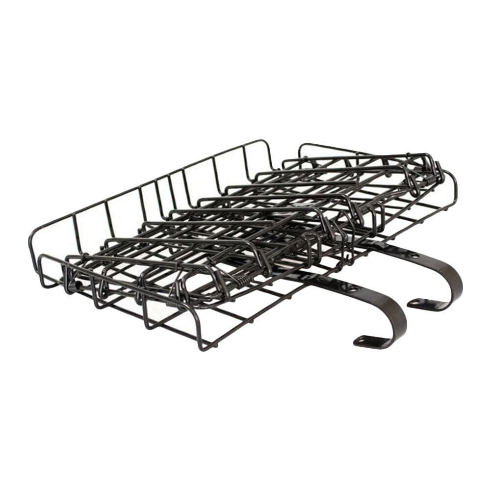 US 1-2 Pack Folding Rear Bike Basket Wire Mesh Fold-Up Detchable Front Rear Bag