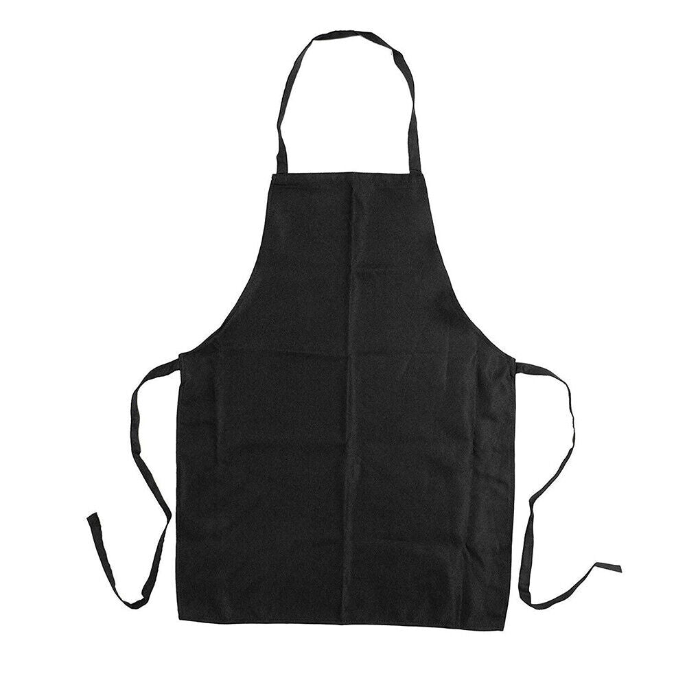US 2-4 Pcs Waterproof Chef Apron Black Catering Cooking Kitchen Butcher 2 Pocket