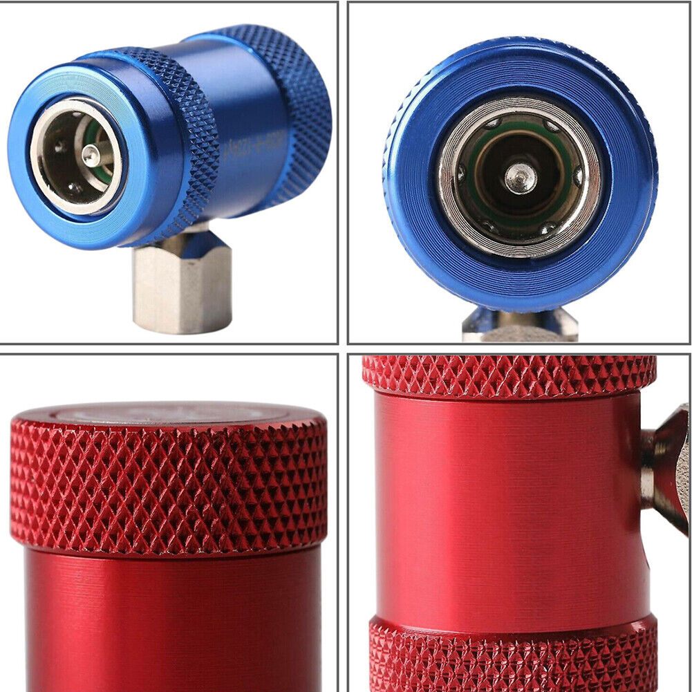 US R1234yf Quick Connector Adapter Coupler Auto A/C Manifold Gauge Set Low/High