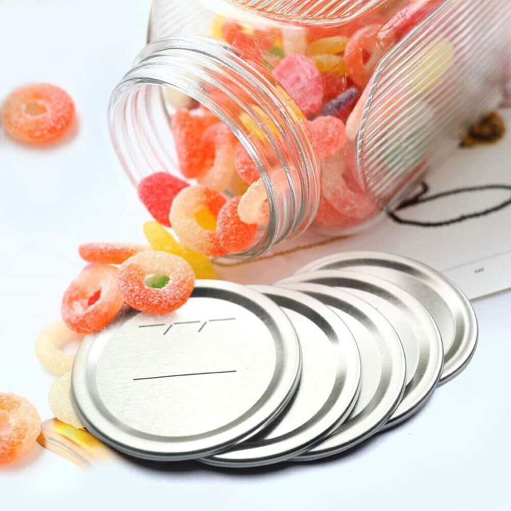 US 50-100 Wide Mouth Canning Lids Mason Ball Kerr Jar Leak Proof Metal Seal Caps