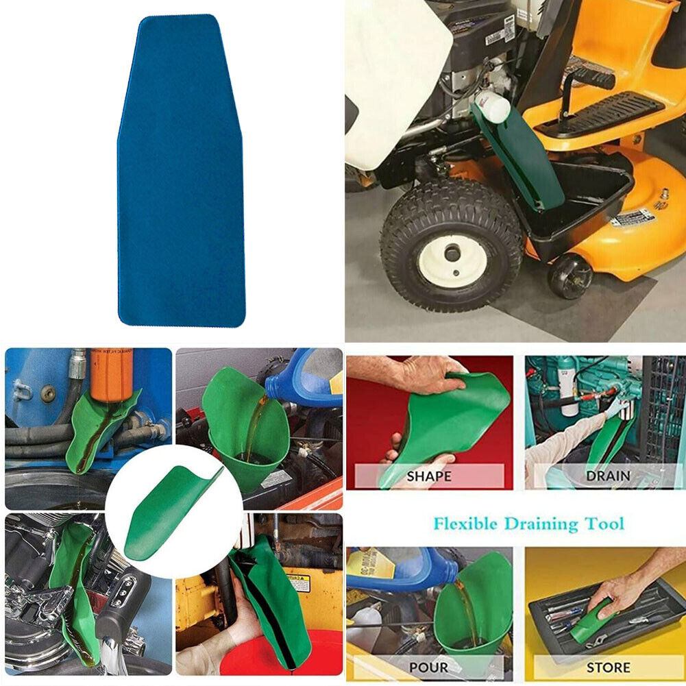 US 2-4 Pc 19.68''x7.87'' Funnel Oil Draining Tool Foldable Filter Reusable Drain