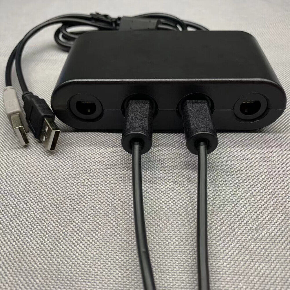 US GameCube Controller Adapter 4 Port For Nintendo Switch Wii U PC USB NEW TURBO