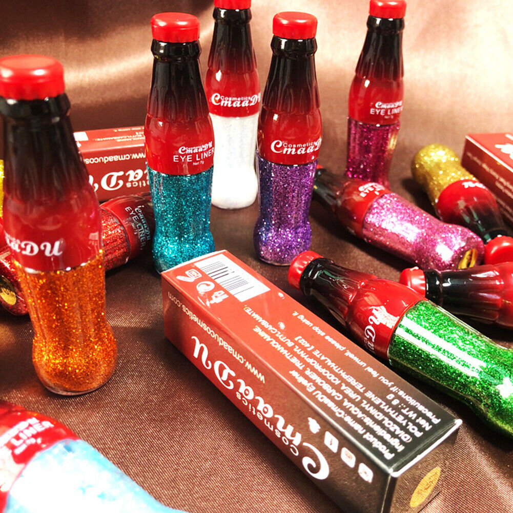 US 4-8 Pack Colorful GLITTER Liquid Eyeliner Set Matte UV Glow Neon Waterproof