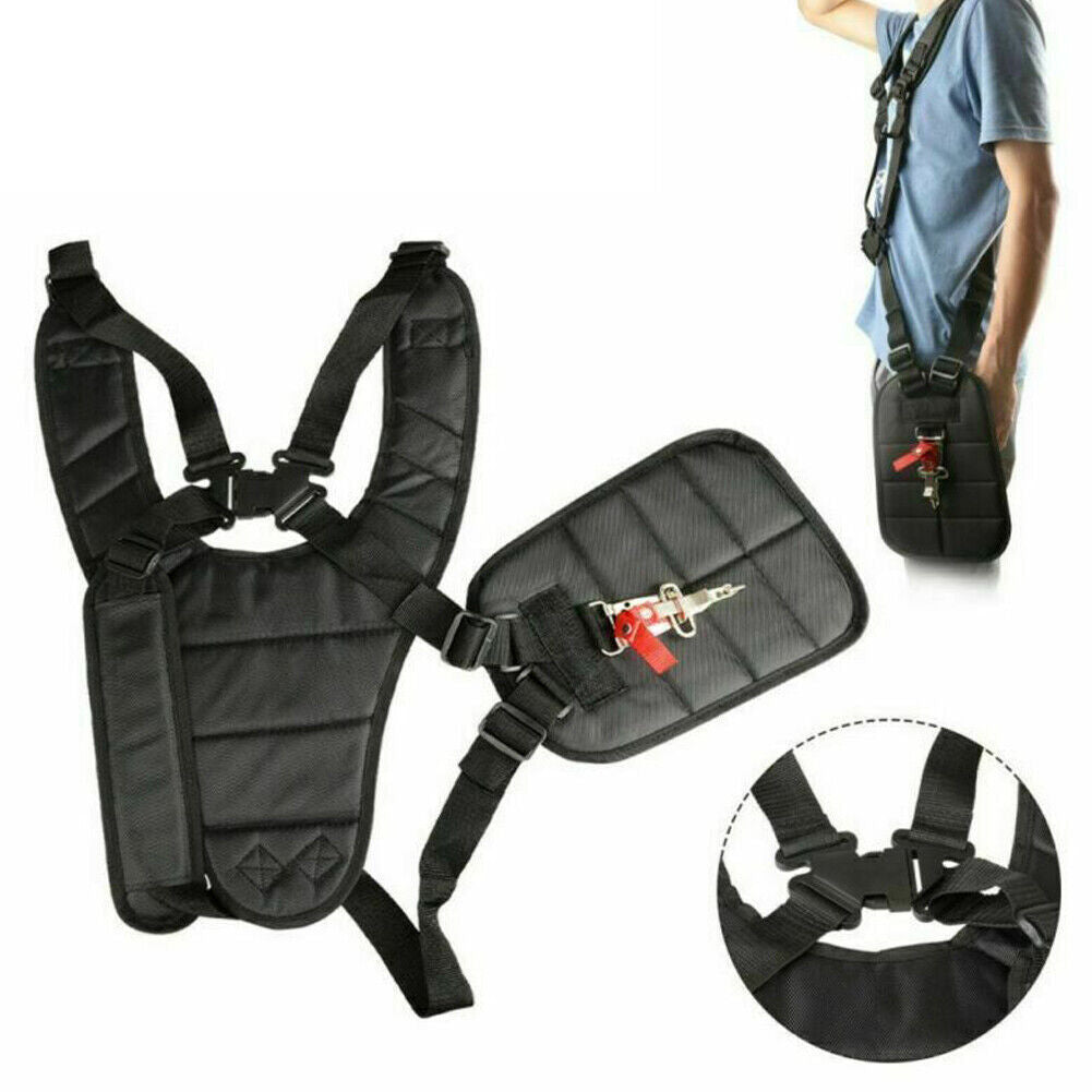 US Double Shoulder Strimmer Padded Belt Harness Strap for Brush Cutter& Trimmer