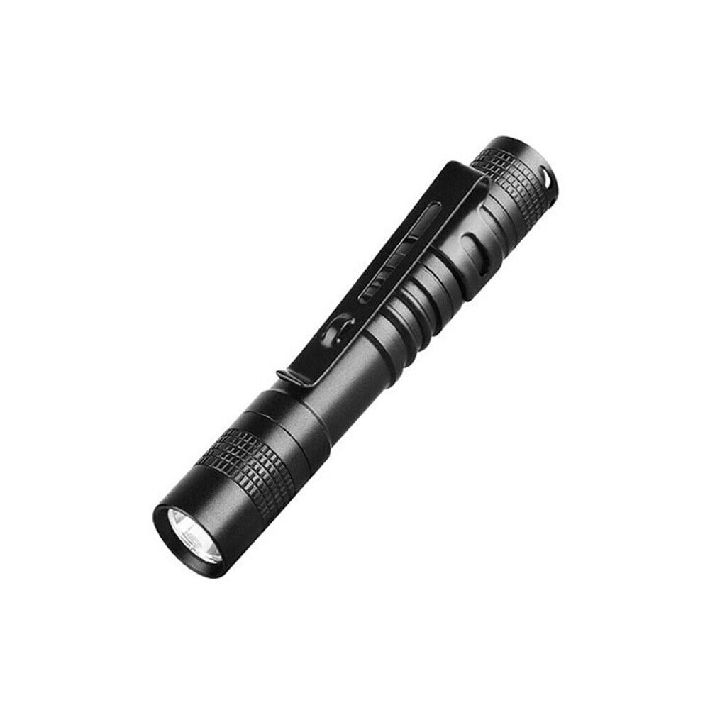 US 1-2 Pack Mini LED Flashlight Pocket Pen Ultra Bright Handheld for Camping