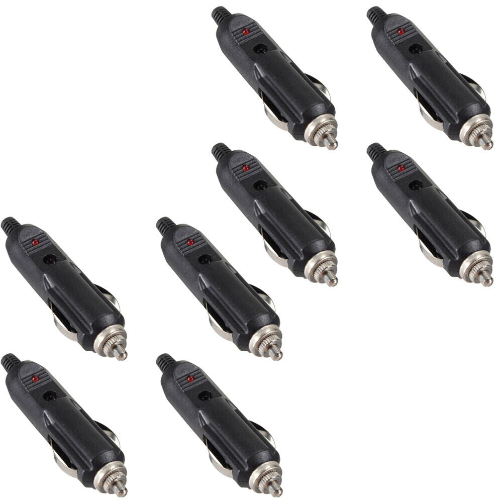 US 4-8 Pcs 12V Male Car Cigarette Lighter Socket Boat Tractor Motorcycle Adapter