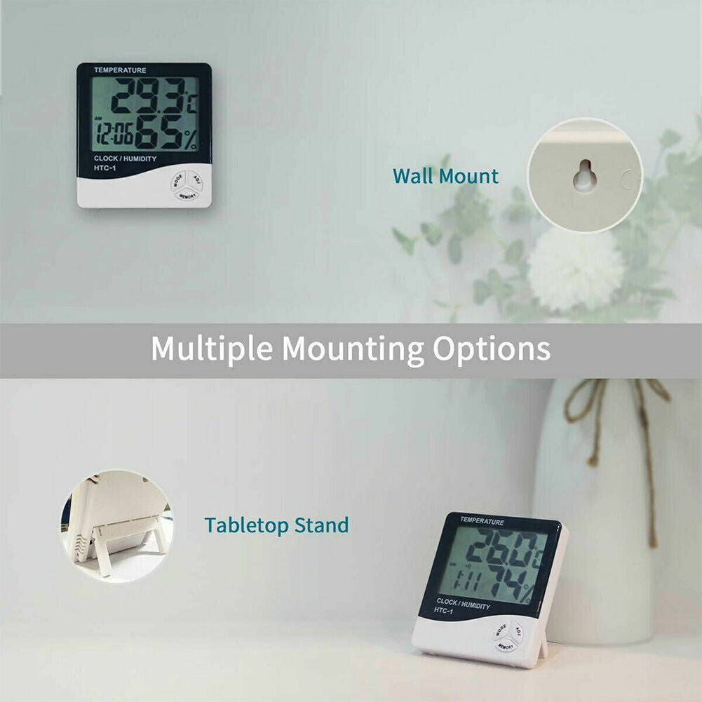 US 2-4 Pcs Digital LCD Thermometer Hygrometer Indoor Humidity Temperature Meter