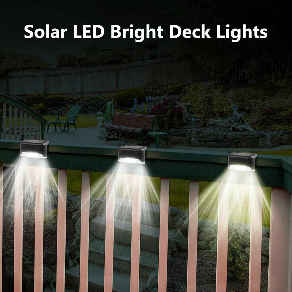 US 5-10 Pack Solar Deck Lights LED Outdoor Waterproof Railing Wall Patio Garden