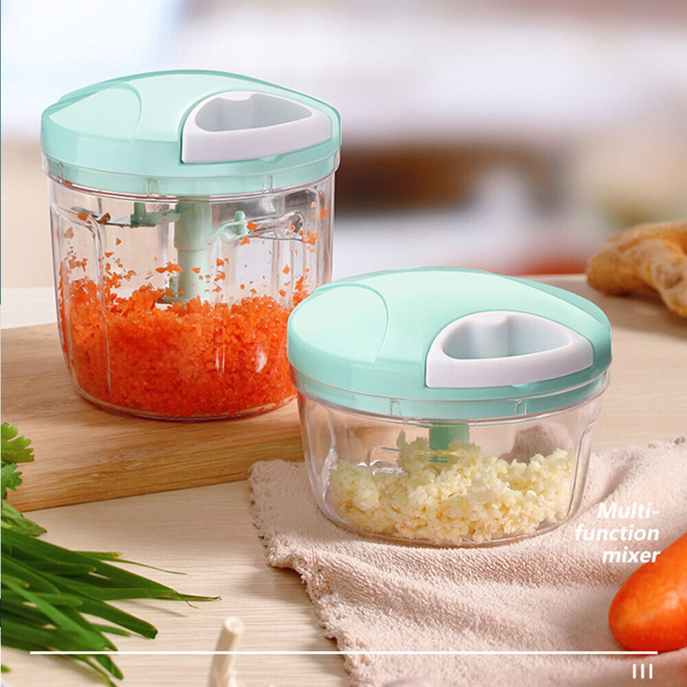 US 1-2 Pc Hand Blender Kitchen Tool Pull Vegetable Food Chopper Slicer Processor