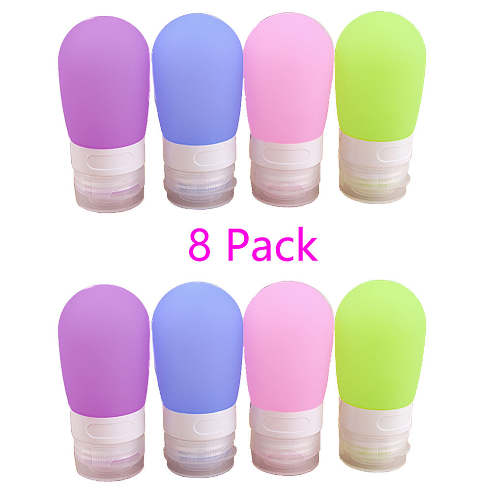 Magik Squeezable & Refillable Silicone Travel Bottles Containers 2.7 oz / 80 ml